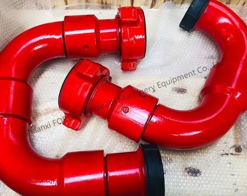 Alloy Steel gesmeed API 16C Standard 3 Inch 50 Type Long Radius Swivel Joint voor Oilfield Drilling Test Report verstrekken